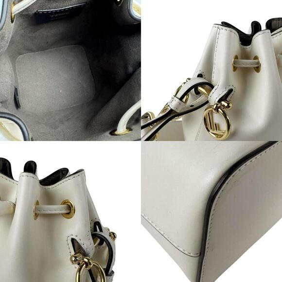 FENDI Ivory Leather Shoulder Bag - Picture 3 of 5